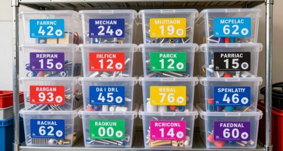 clear garage storage labels