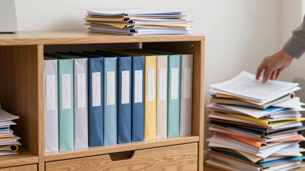 consistent clear filing labels