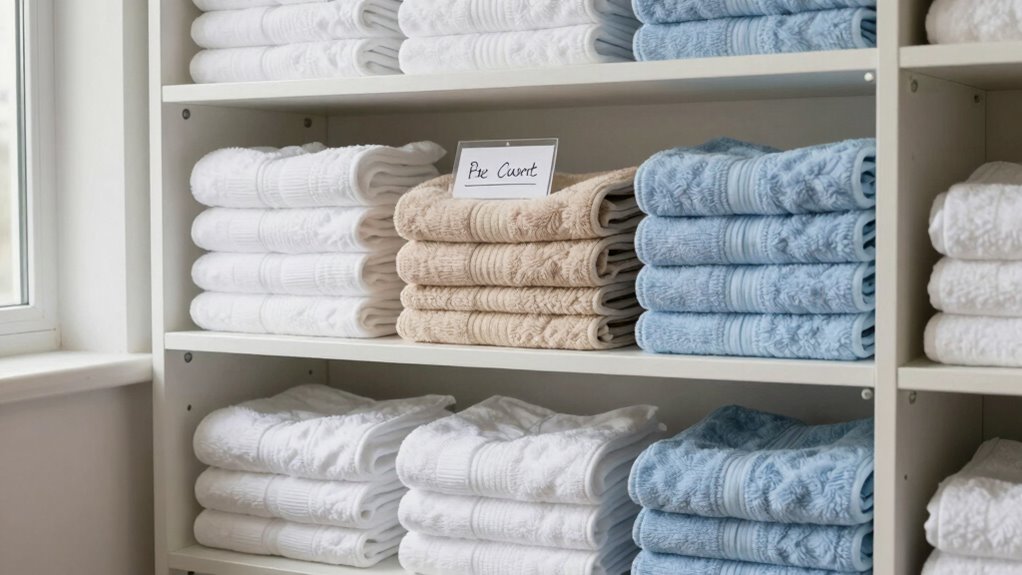 consistent towel organization routine