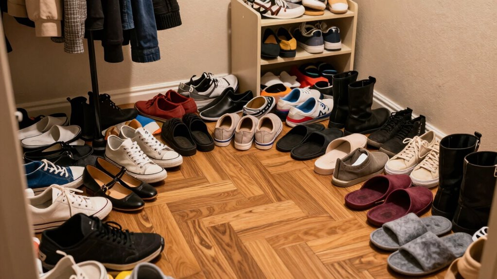create designated shoe storage