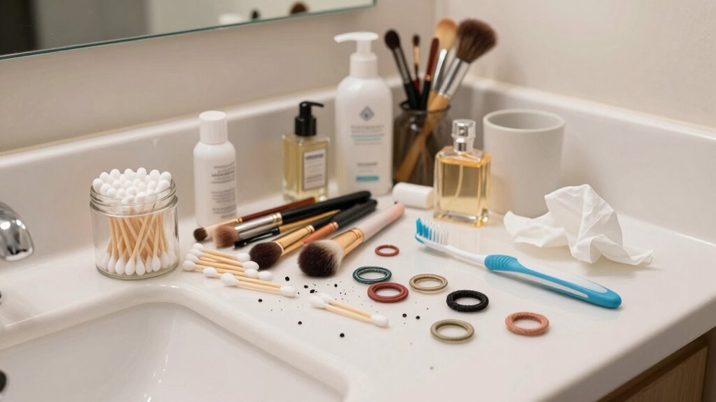 daily bathroom clutter control