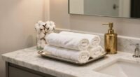 elegant guest bathroom tray