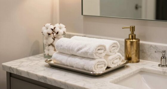 elegant guest bathroom tray