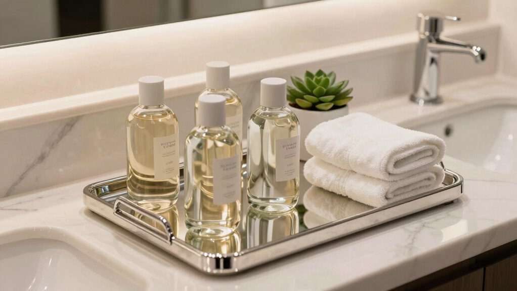 elegant organized bathroom display