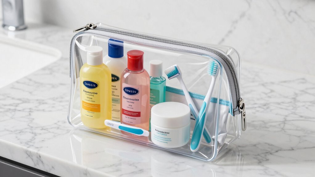 essential travel toiletries organization