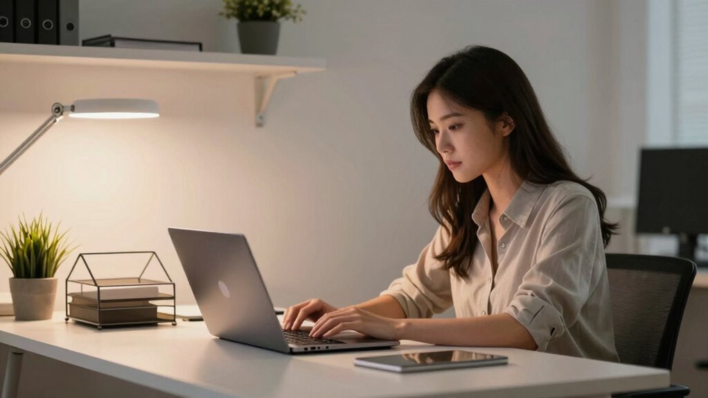 evening office cleanup routine