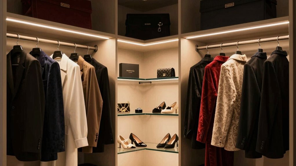 layered lighting enhances boutique displays