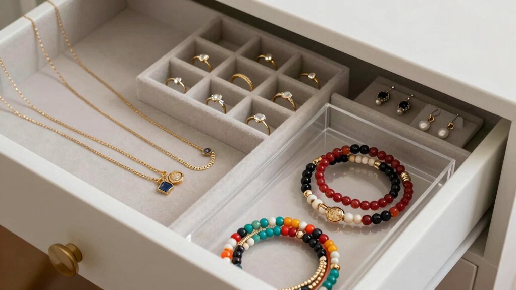 maintain jewelry organization regularly