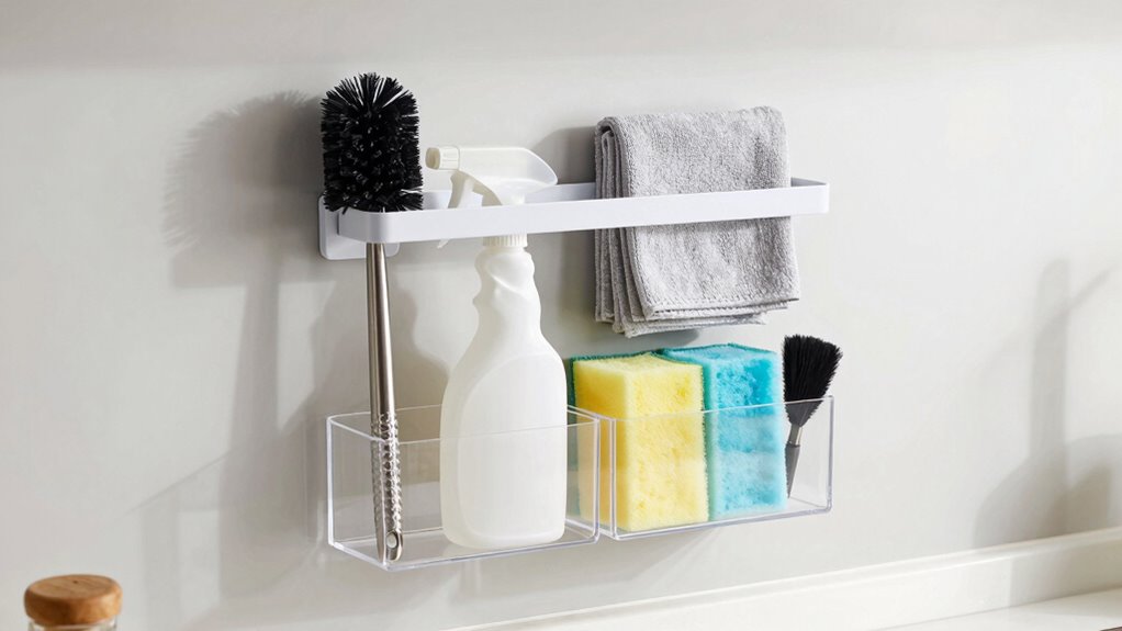 maintain organized cleaning supplies