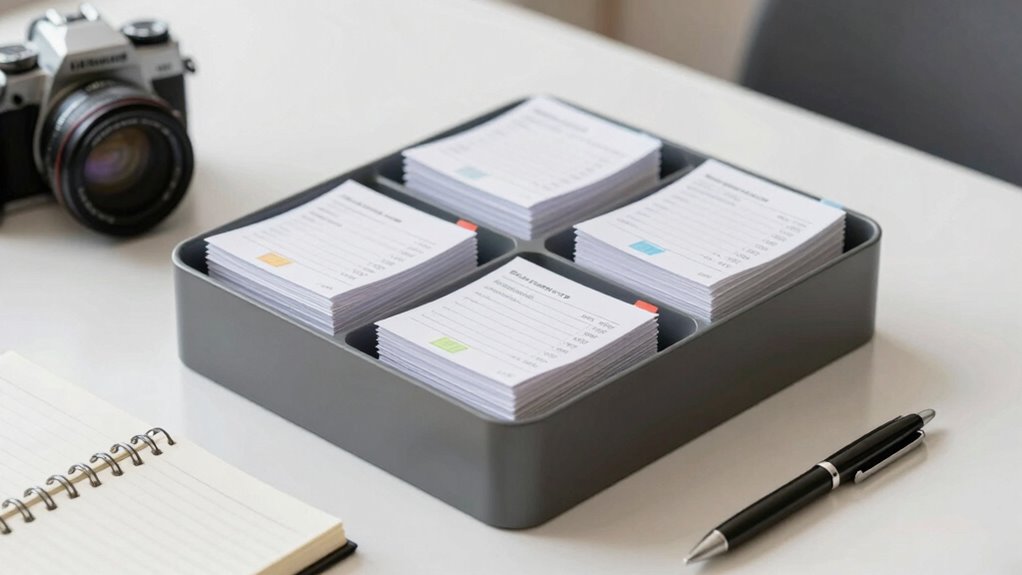 maintain organized receipt records