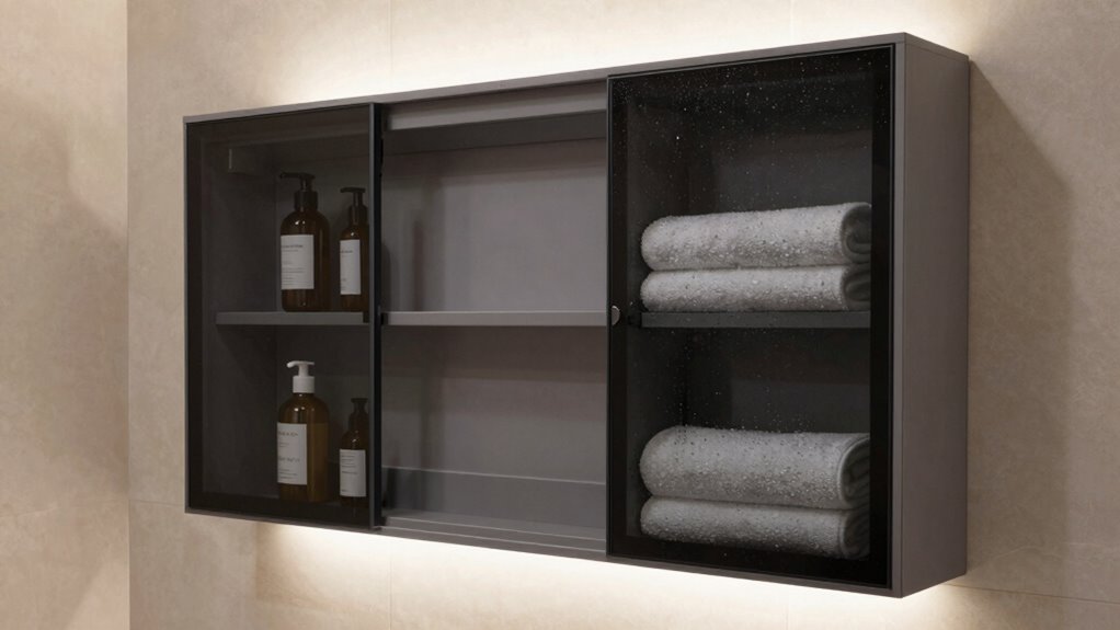 moisture resistant bathroom storage materials