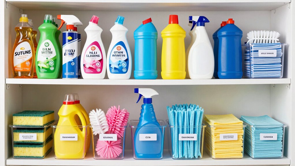 organize cleaning supplies effectively