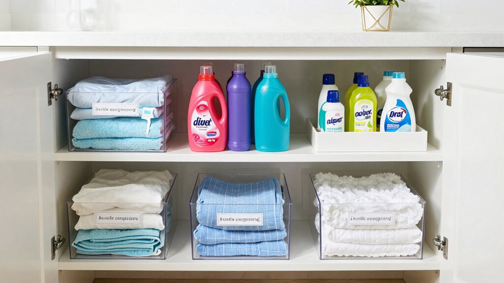 organize laundry supplies efficiently