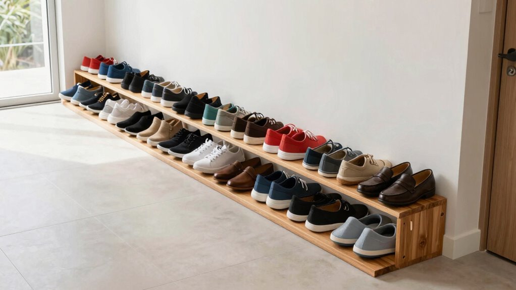 organize shoes by category