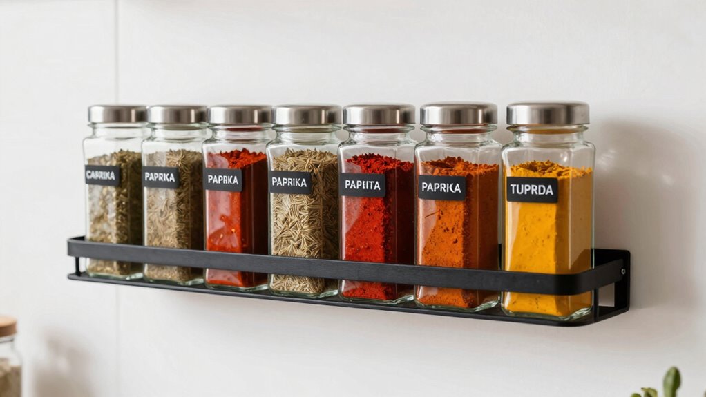 organize spices for visibility