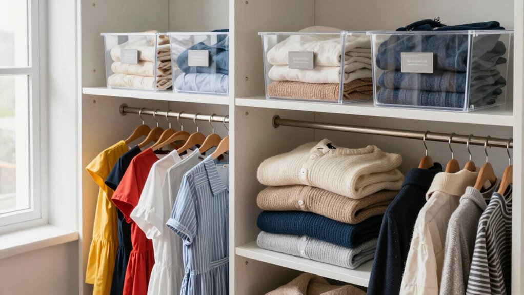 organize store rotate clothing