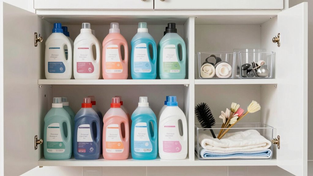 organize supplies label containers