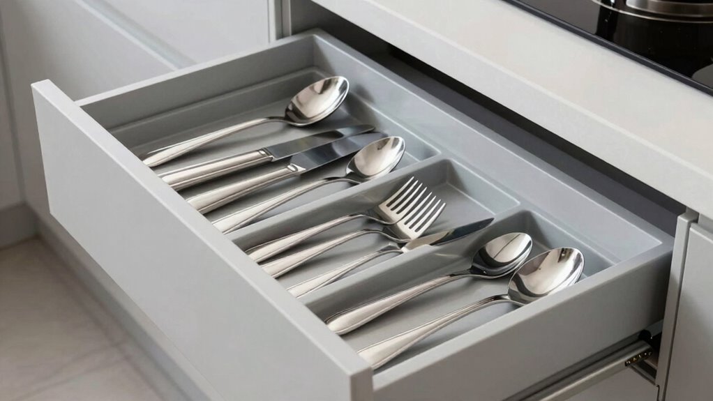 organize utensils by usage