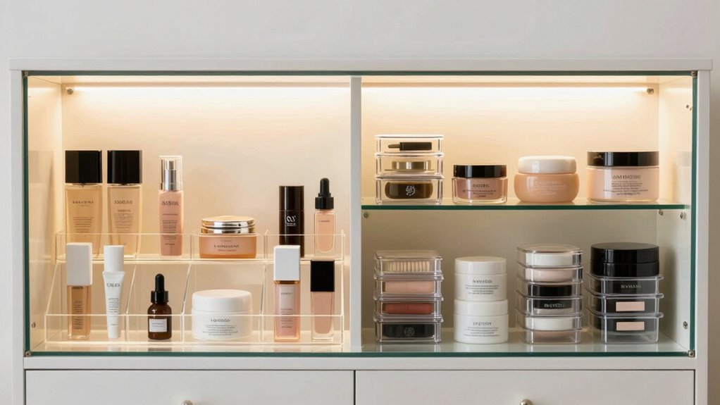 organized accessible makeup space