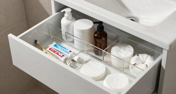 organized bathroom drawer layout