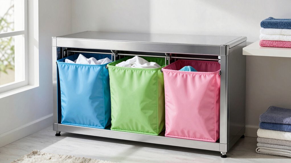 organized careful laundry sorting