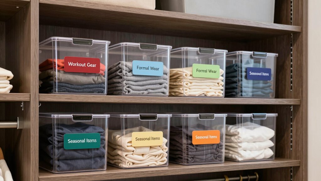 organized closet labeling system