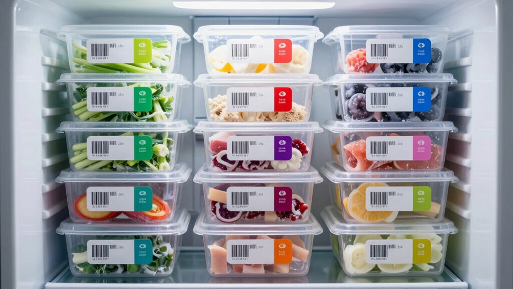 organized freezer reduces waste