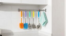 organized kitchen cleaning tools