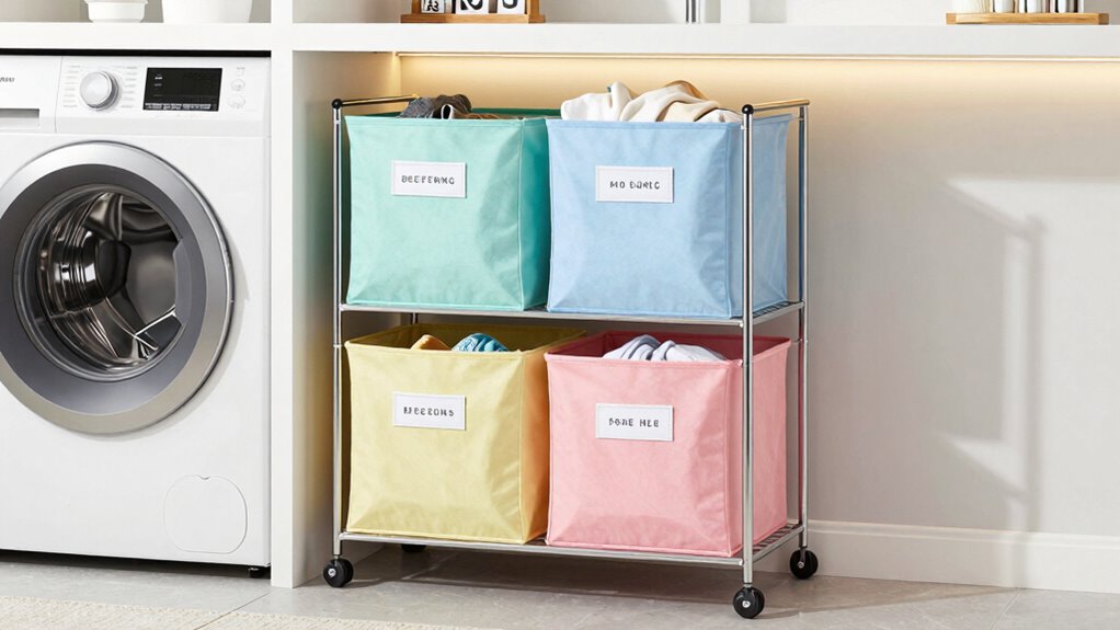 organized laundry workflow setup