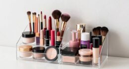 organized makeup backup system