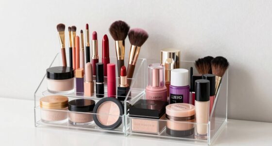 organized makeup backup system