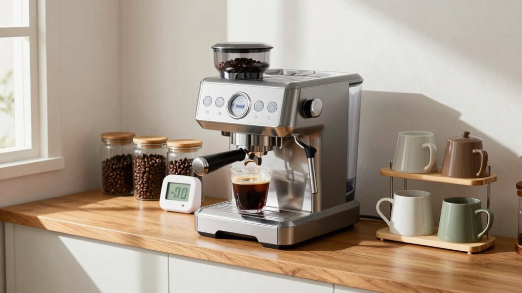 organized personalized coffee setup
