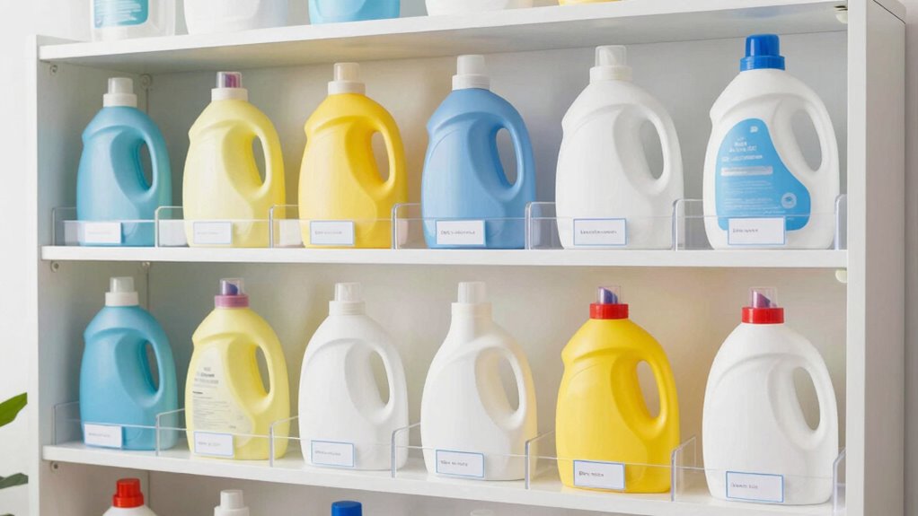 organized safe cleaning storage