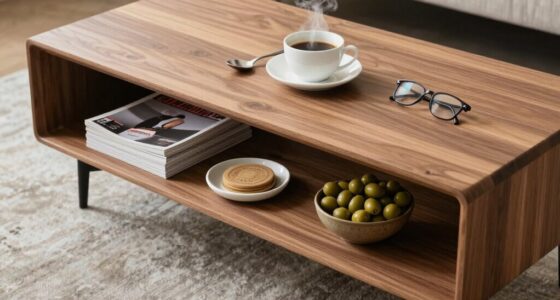 organizing coffee table items