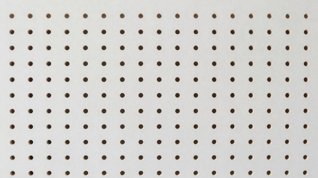 precise pegboard hole pattern