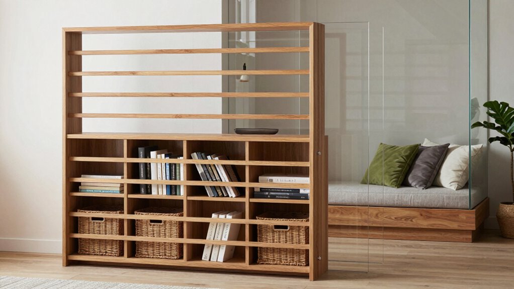 room divider storage options