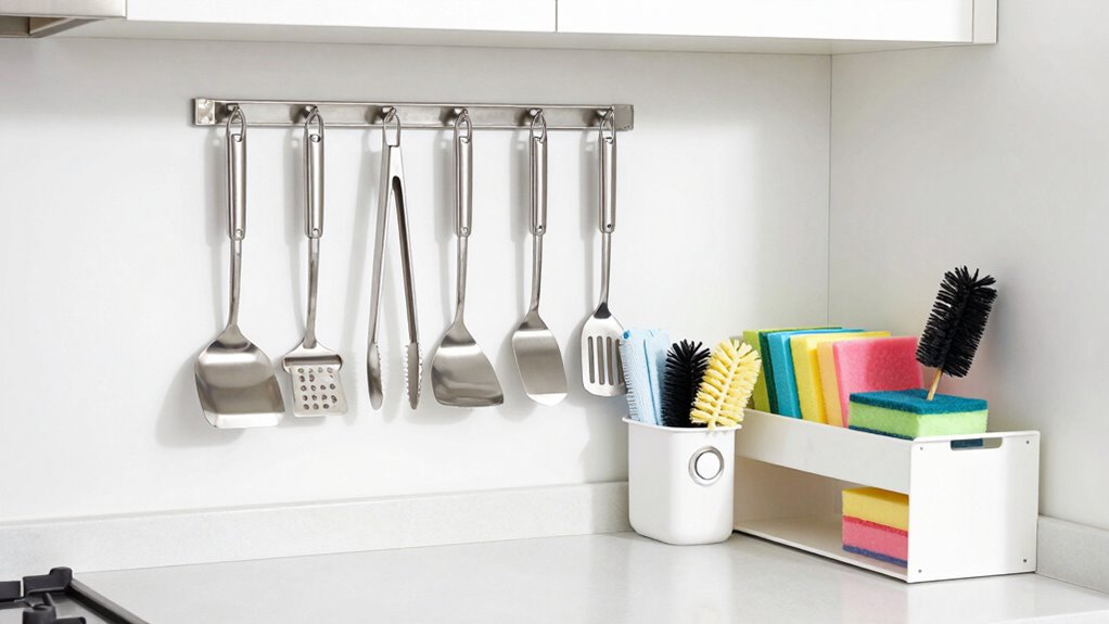 secure organized cleaning storage