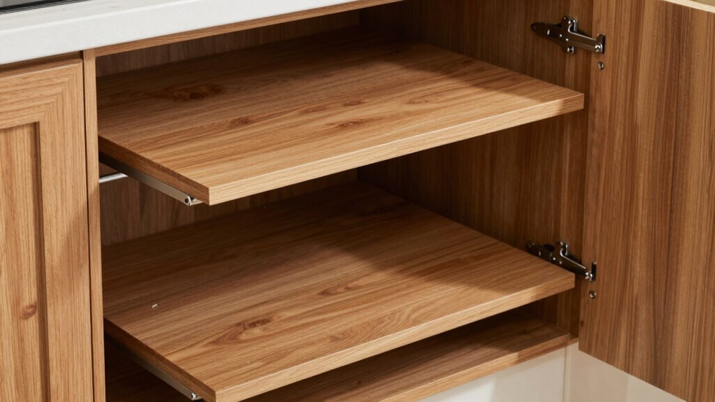 shelf adjustment and lubrication