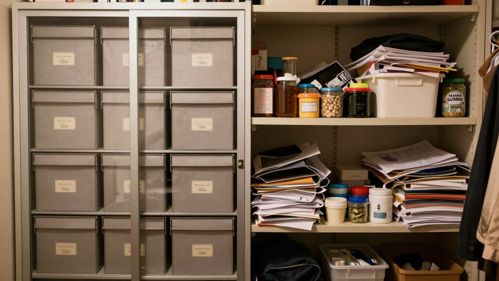 storage boundaries for clutter