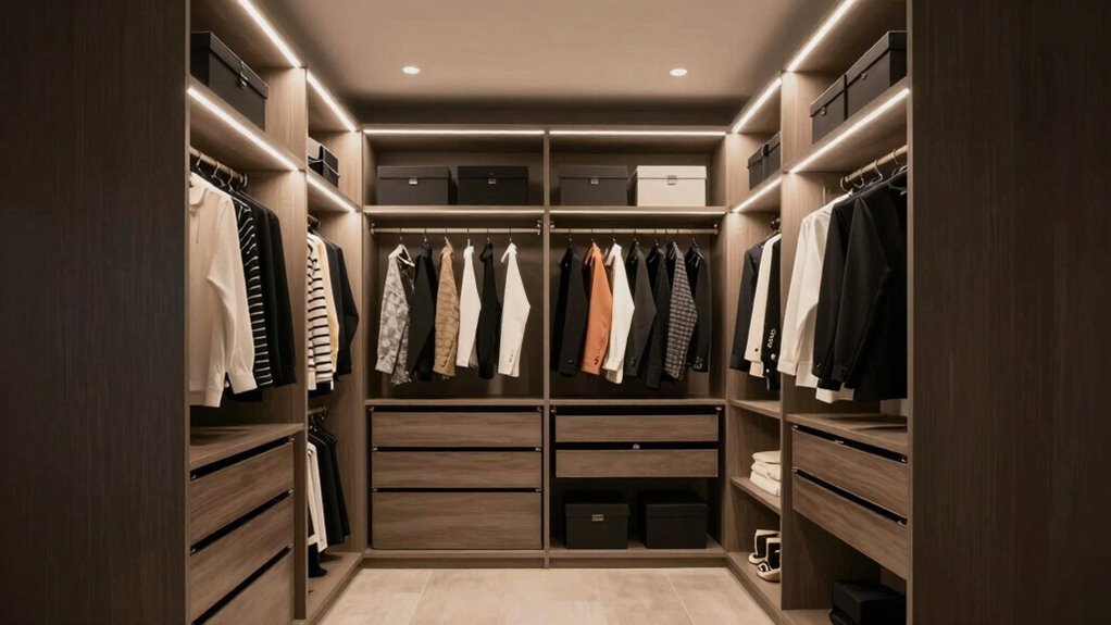 strategic closet lighting placement