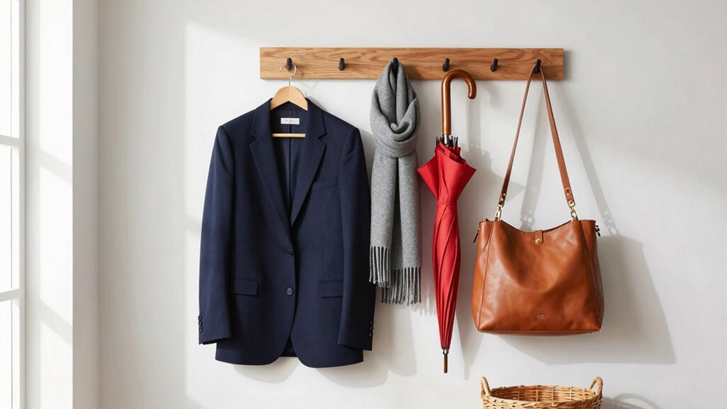 strategic stylish coat hook placement