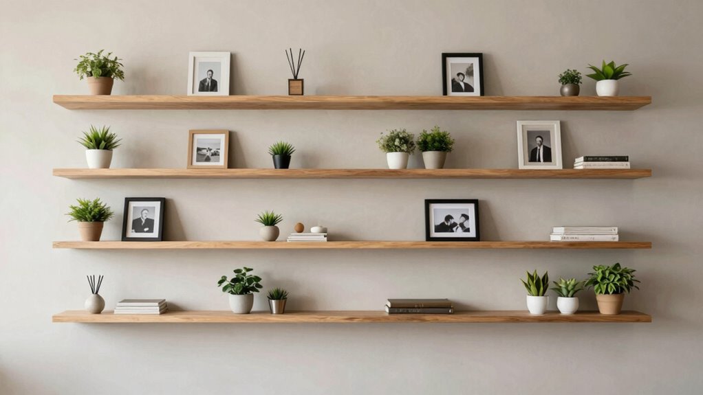 stylish balanced shelf styling