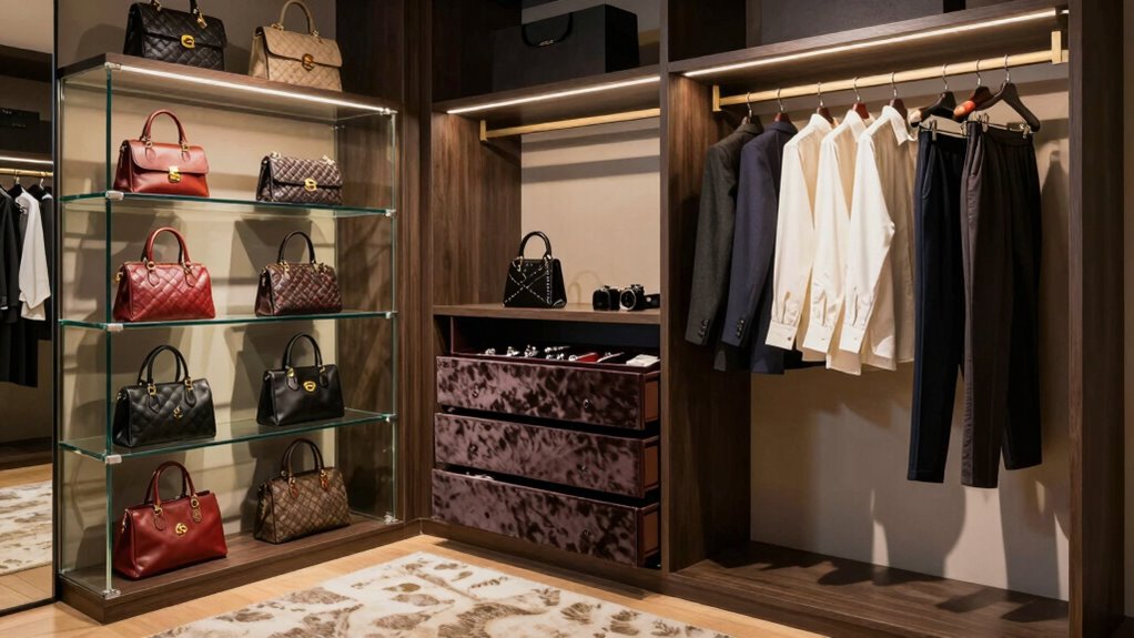 stylish organized closet zones