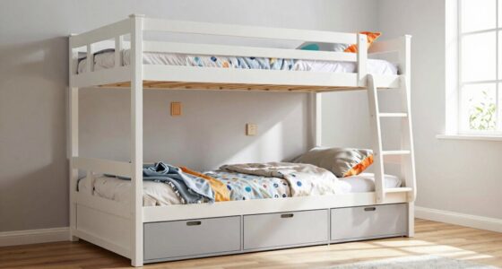 top bunk beds with storage