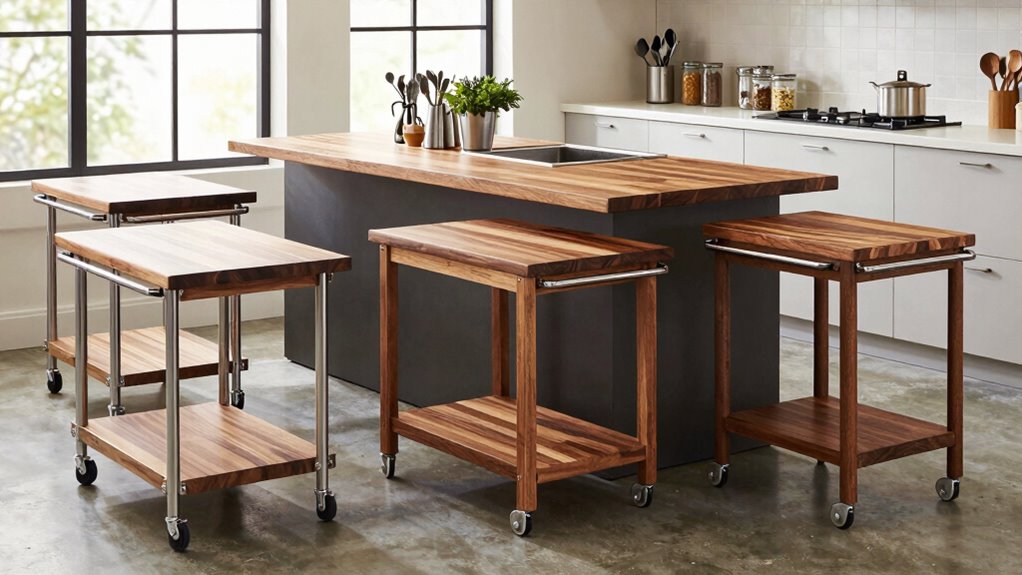 top butcher block kitchen carts