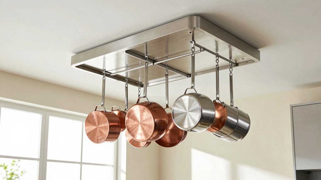 top ceiling mounted pot racks