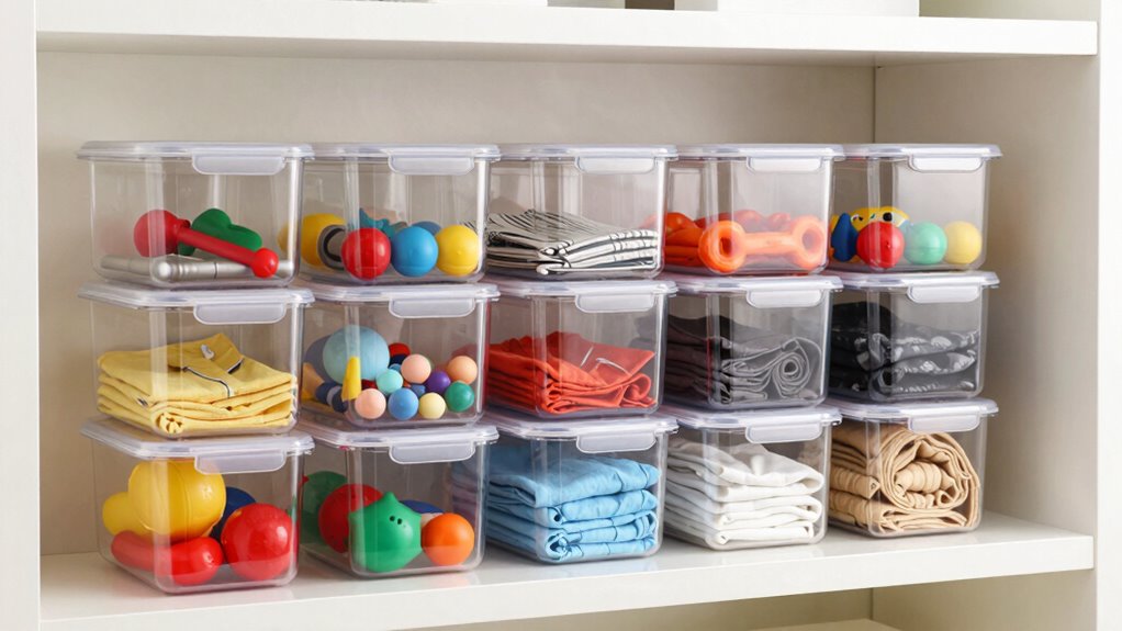 top clear storage bins