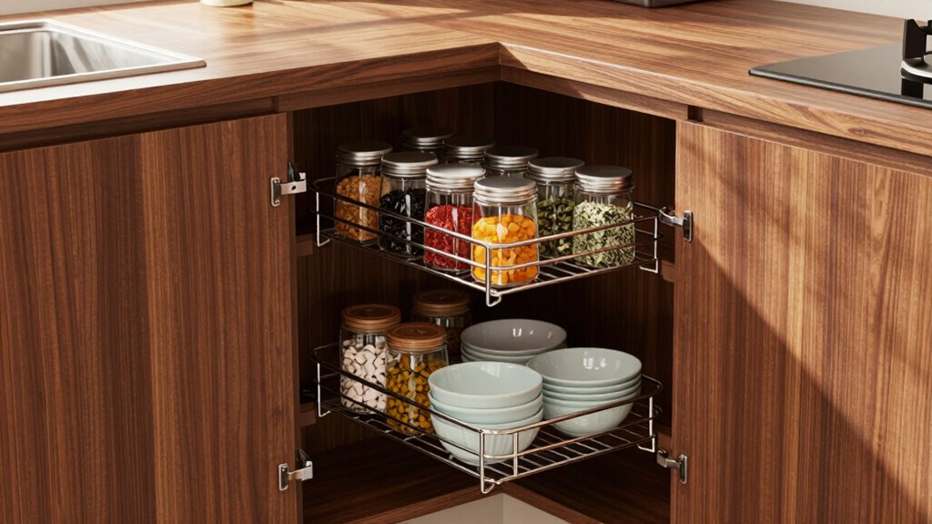 top corner cabinet organizers