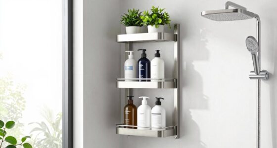 top corner shower storage