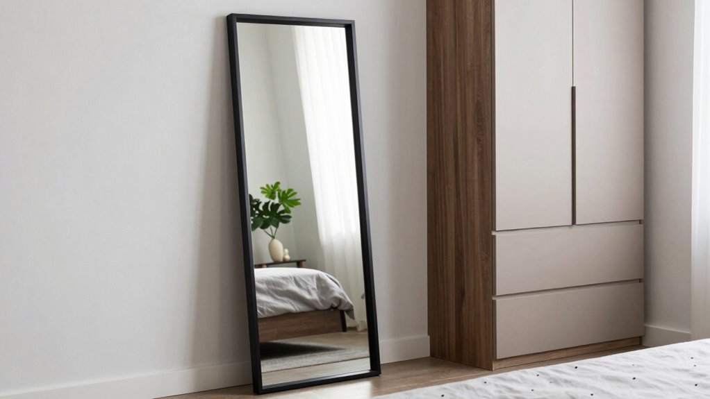 top full length mirror storage